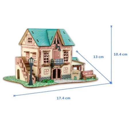 Puzzle 3D, din lemn, Hanul cu stele, 74 piese [1]