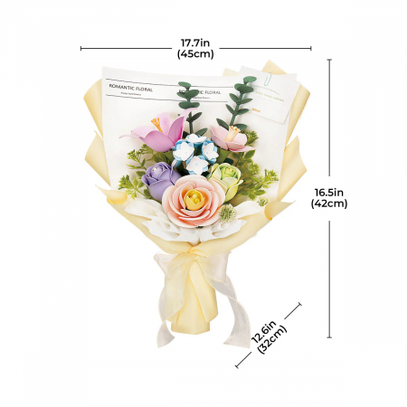 Puzzle 3D, din plastic, Buchet de primavara, 165 piese [1]
