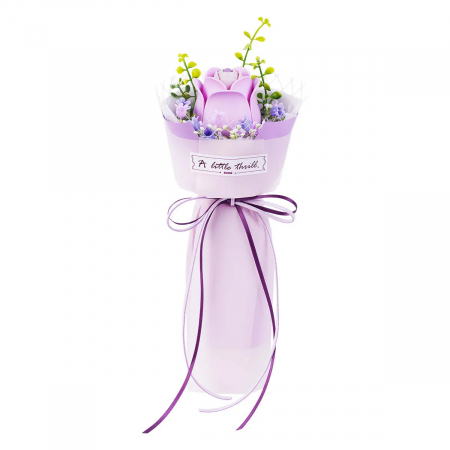 Jucarii DIY - Puzzle 3D, din plastic, Buchet violet, 54 piese
