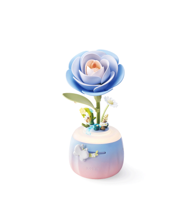 Puzzle 3D - Puzzle 3D, din plastic, lampa de veghe, Camelie albastra, 73 piese