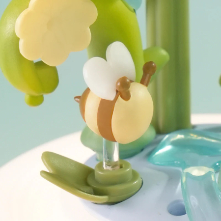 Puzzle 3D, din plastic, lampa de veghe, Camelie verde, 73 piese [10]