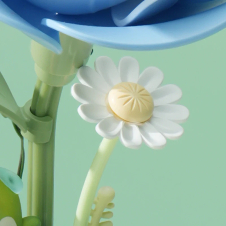 Puzzle 3D, din plastic, lampa de veghe, Camelie verde, 73 piese [12]