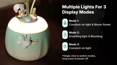 Puzzle 3D, din plastic, lampa de veghe, Camelie verde, 73 piese [8]