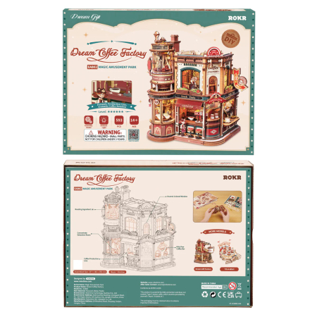 Puzzle 3D electric, cutiuta muzicala, Fabrica de cafea, 593 piese [16]