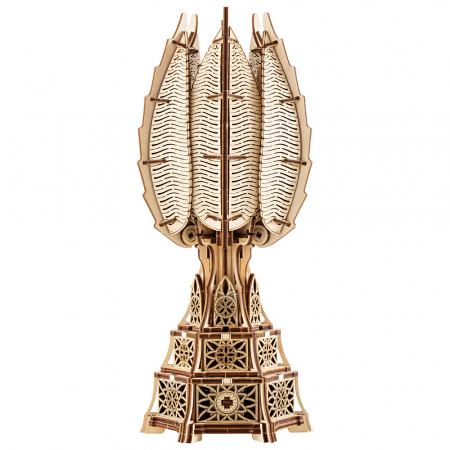 Puzzle 3D, electric, din lemn, Floare de foc, 246 piese [5]