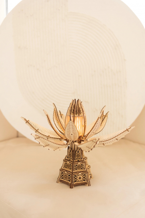 Puzzle 3D, electric, din lemn, Floare de foc, 246 piese [6]