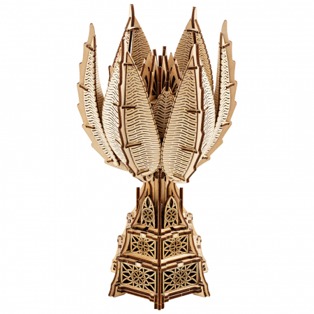 Puzzle 3D, electric, din lemn, Floare de foc, 246 piese [4]