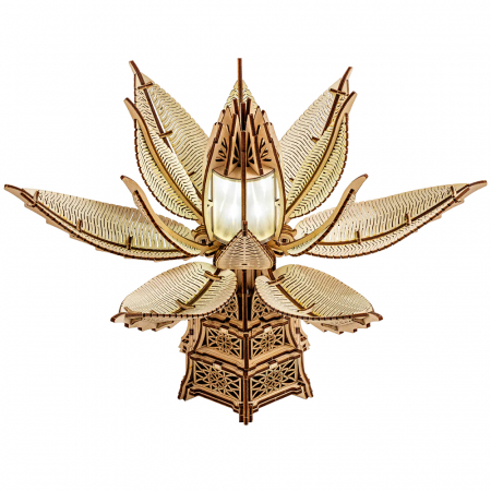 Puzzle 3D, electric, din lemn, Floare de foc, 246 piese [1]