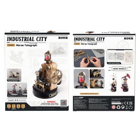 Puzzle 3D mecanic, din metal si plastic, Telegraf Morse, 60 piese [17]