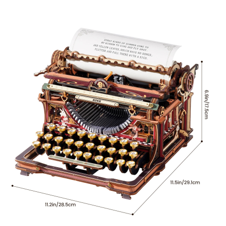 Puzzle 3D, Masina de scris mecanica magica, 446 piese [1]