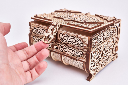 Puzzle 3D Mecanic, Cutie de bijuterii cu cristale Swarovski, 192 piese [5]