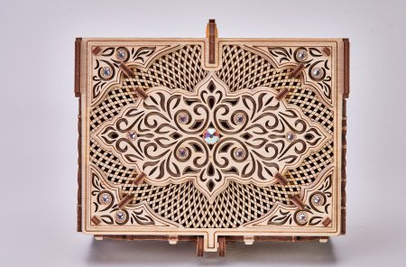 Puzzle 3D Mecanic, Cutie de bijuterii cu cristale Swarovski, 192 piese [11]