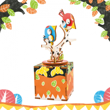 Puzzle 3D, Mecanic, Cutiuta muzicala, Cantec in copac, 33 piese [1]