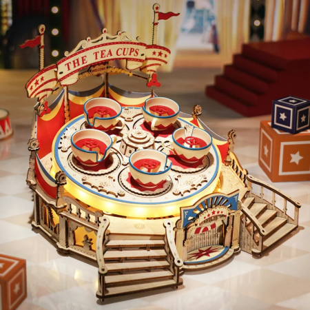 Puzzle 3D Mecanic, cutiuta muzicala, Cescute rotitoare, 280 piese [2]