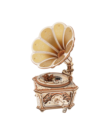 Puzzle mecanic 3D - Puzzle 3D Mecanic, cutiuta muzicala, Gramofonul divei, 200 piese