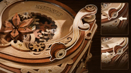 Puzzle 3D Mecanic, cutiuta muzicala, Gramofonul divei, 200 piese [7]