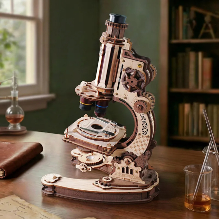 Puzzle 3D Mecanic, cutiuta muzicala, Microscop, 260 piese [1]