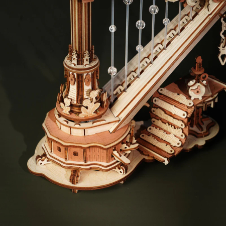 Puzzle 3D Mecanic, cutiuta muzicala, Harpa magica, 350 piese [10]