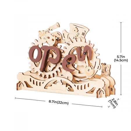 Puzzle 3D, mecanic, din lemn, Open/Closed, 52 piese [3]