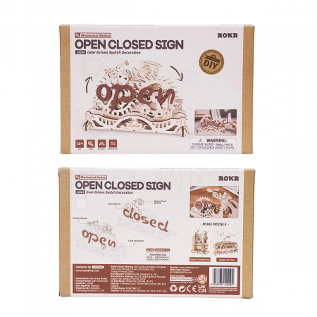 Puzzle 3D, mecanic, din lemn, Open/Closed, 52 piese [11]