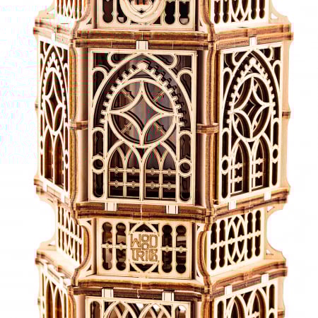 Puzzle 3D mecanic, din lemn, Lanterna vintage, 251 piese [4]
