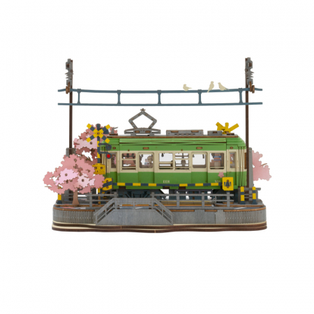 Puzzle 3D - Puzzle 3D, din lemn, Calatorie prin sakura, 223 piese