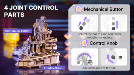 Puzzle 3D, mecanic, din lemn, Gear Ball Challenge, 653 piese [10]