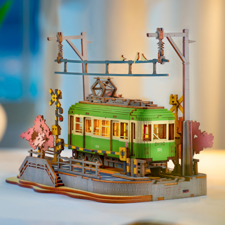 Puzzle 3D, din lemn, Calatorie prin sakura, 223 piese [2]