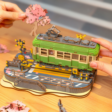 Puzzle 3D, din lemn, Calatorie prin sakura, 223 piese [3]