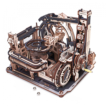 Puzzle 3D, mecanic, din lemn, Marble Spaceport, 472 piese [0]
