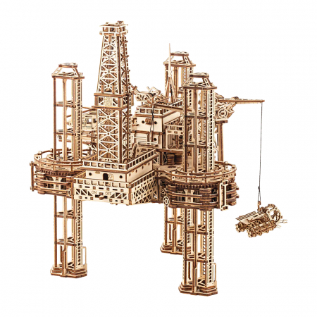 Puzzle 3D, mecanic, din lemn, Platforma petroliera offshore, 1180 piese [2]