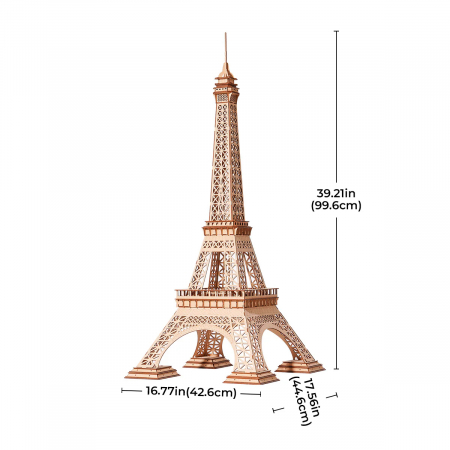 Puzzle 3D, din lemn, Turnul Eiffel Plus, 191 piese [1]