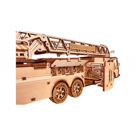 Puzzle 3D, mecanic, din lemn, Camion de pompieri, 636 piese [2]