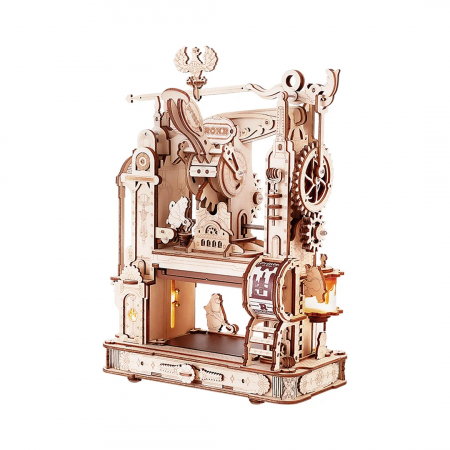 Puzzle mecanic 3D - Puzzle 3D, mecanic, din lemn, Tipografie, 303 piese