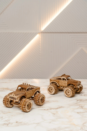 Puzzle 3D, mecanic, din lemn, Lumber Rumbler, 280 piese [7]