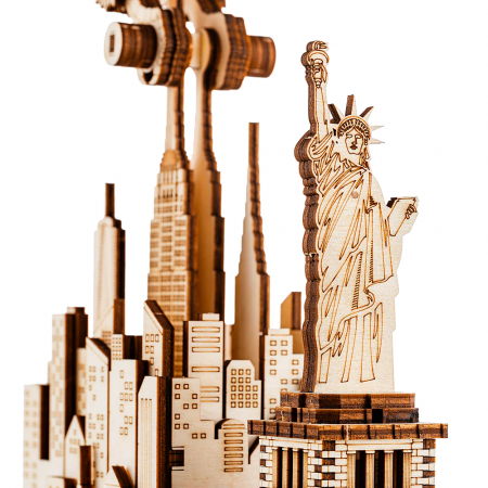 Puzzle 3D mecanic, din lemn, Vulturul libertatii, 308 piese [2]