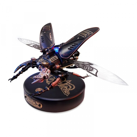 Puzzle mecanic 3D - Puzzle 3D mecanic, din metal si plastic, Carabus bionic, 115 piese