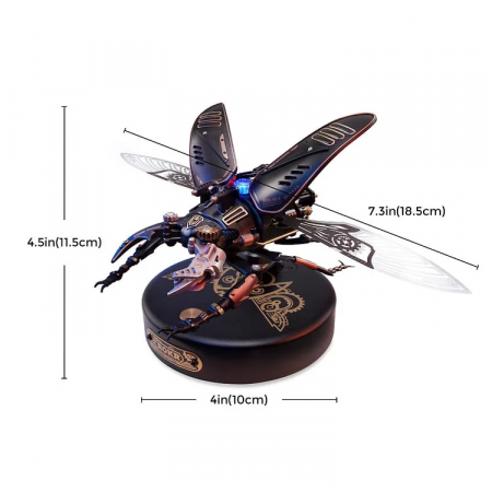 Puzzle 3D mecanic, din metal si plastic, Carabus bionic, 115 piese [5]