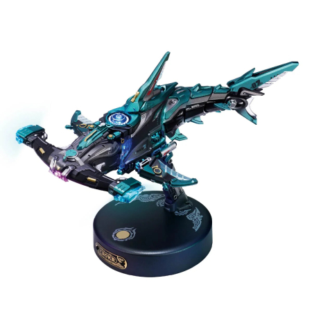 Puzzle mecanic 3D - Puzzle 3D mecanic, din metal si plastic, Rechin ciocan, 122 piese