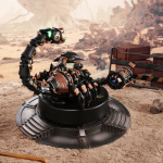 Puzzle 3D mecanic, din metal si plastic, Scorpion regal, 123 piese [3]