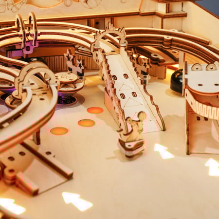 Puzzle 3D mecanic, din lemn, Masa de pinball, 482 piese [7]