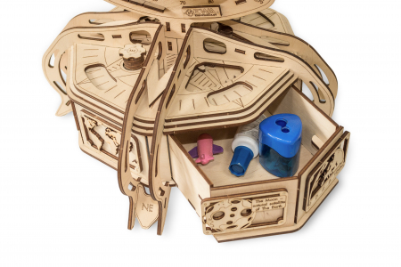 Puzzle 3D Mecanic, Glob albastru [3]