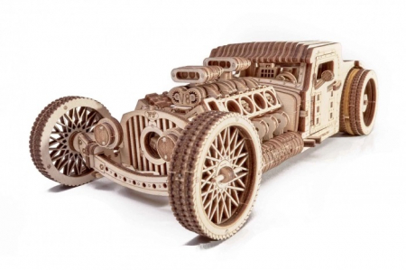 Puzzle 2&3D - Puzzle 3D Mecanic, Hot Rod, 280 piese