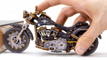 Puzzle 3D Mecanic, Motocicleta Cruiser V-Twin, 168 piese [12]