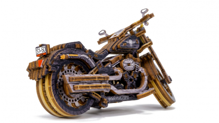 Puzzle 3D Mecanic, Motocicleta Cruiser V-Twin, 168 piese [9]