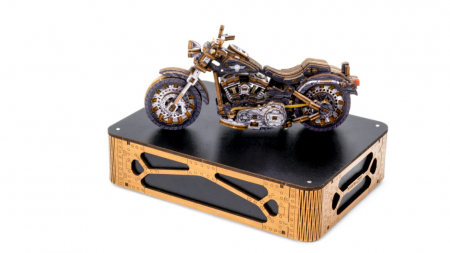 Puzzle 3D Mecanic, Motocicleta Cruiser V-Twin, 168 piese [7]