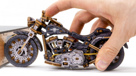 Puzzle 3D Mecanic, Motocicleta Cruiser V-Twin, 168 piese [11]
