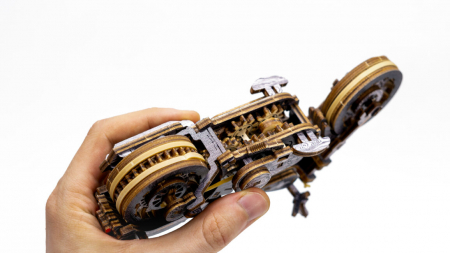 Puzzle 3D Mecanic, Motocicleta Cruiser V-Twin, 168 piese [10]