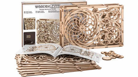 Puzzle 3D Mecanic, Tablou kinetic, 185 piese [12]