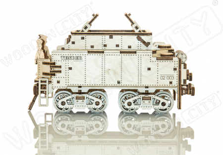 Puzzle 3D Mecanic, Tren cu vagon si sina, 580 piese [2]